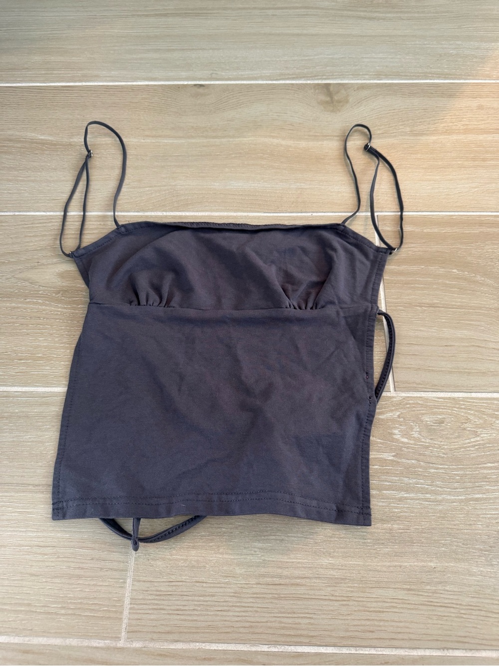 Edikted Black Spaghetti-Strap Crop Top